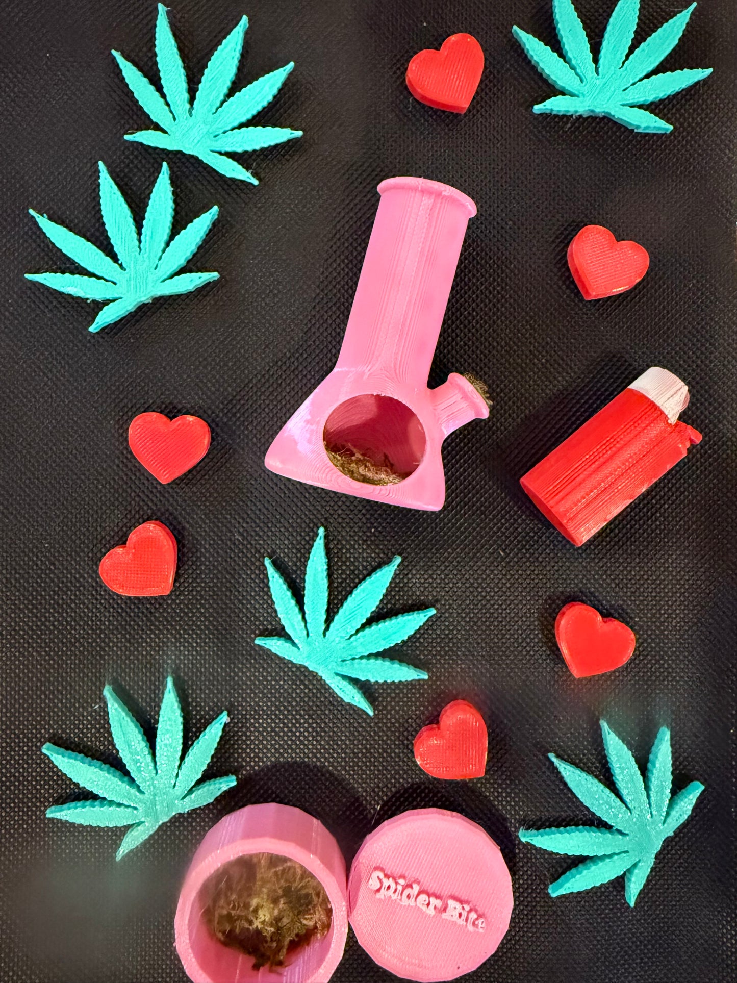 Pink Lovely Smokers Spood Set