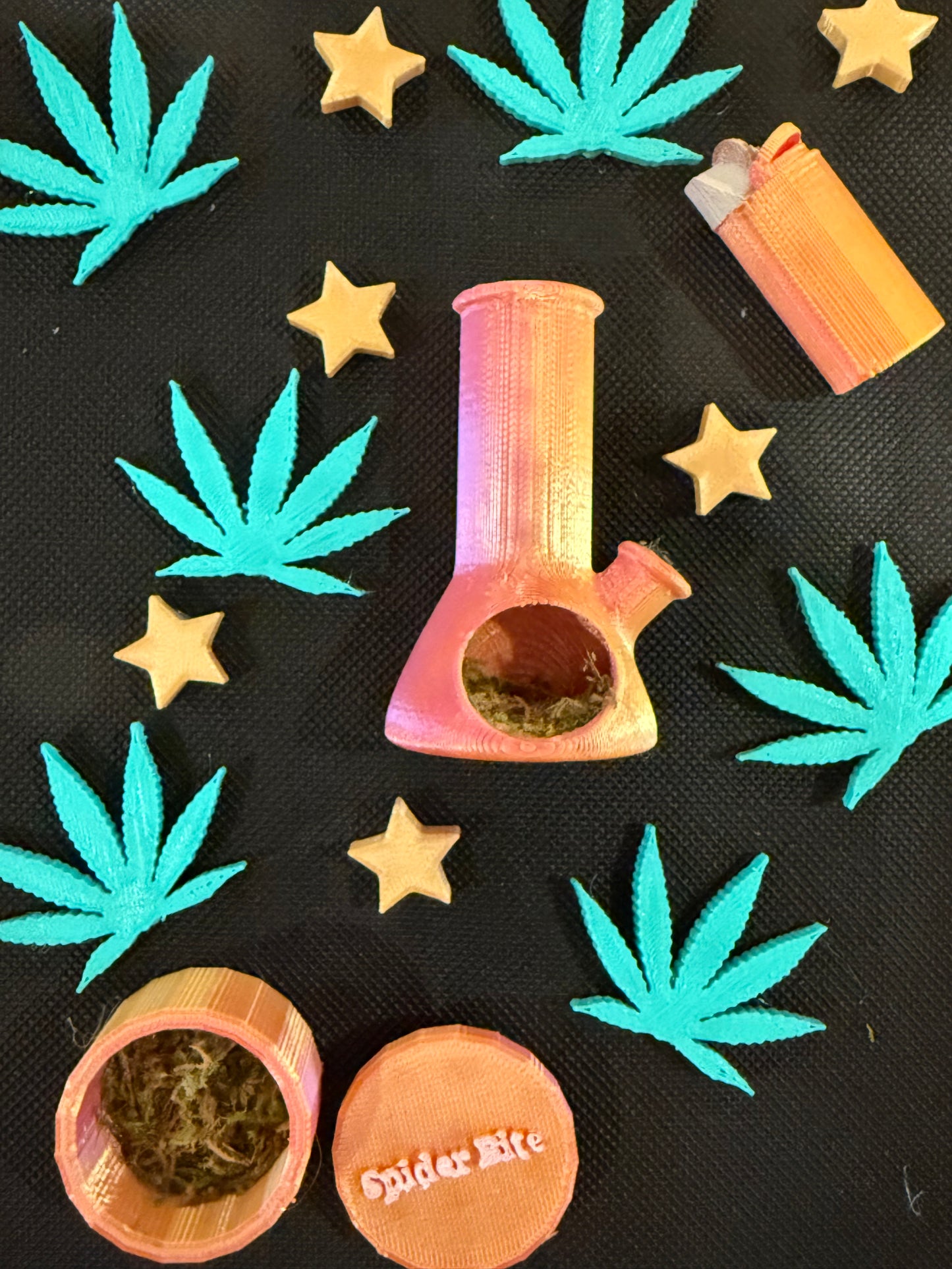 Orange Space Spood Set